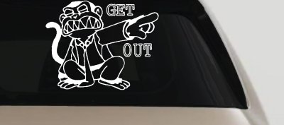 Funny Evil Monkey Car Truck Window Vinyl Decal Sticker Prank