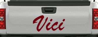 Vici Car Truck Window Decal Sticker Vinyl Graphics for Auto (Burgundy)