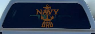 Navy Dad Military Car or Truck Window Decal Sticker (Copper)