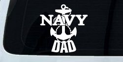 Navy Dad Military Car or Truck Window Decal Sticker