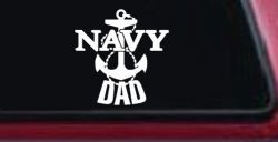 Navy Dad Military Car or Truck Window Decal Sticker