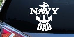 Navy Dad Military Car or Truck Window Decal Sticker
