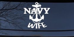 Navy Wife Military Car or Truck Window Decal Sticker