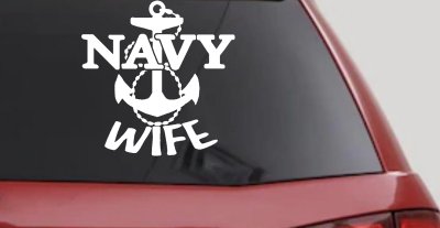 Navy Wife Military Car Truck Window Vinyl Decal Sticker