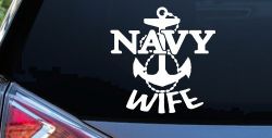 Navy Wife Military Car or Truck Window Decal Sticker