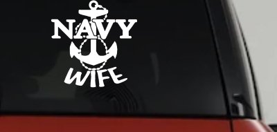 Navy Wife Military Car Truck Window Vinyl Decal Sticker