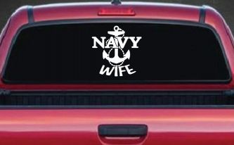 Navy Wife Military Car or Truck Window Decal Sticker