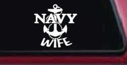 Navy Wife Military Car or Truck Window Decal Sticker