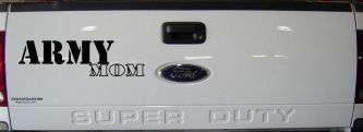 Army Mom Military Car or Truck Window Decal Sticker (Black)
