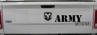 Army Mom Military Car or Truck Window Decal Sticker (Black)