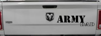 Army Dad Military Car or Truck Window Decal Sticker (Black)