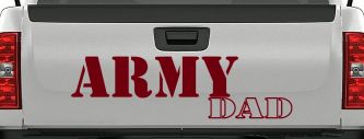 Army Dad Military Car or Truck Window Decal Sticker (Burgundy)
