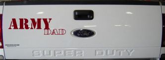 Army Dad Military Car or Truck Window Decal Sticker (Burgundy)