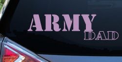 Army Dad Military Decal for Car Truck Window Vinyl Sticker (Lilac)