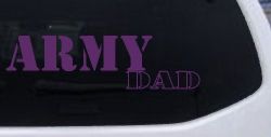Army Dad Military Car or Truck Window Decal Sticker (Violet)
