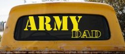Army Dad Military Car or Truck Window Decal Sticker (Yellow)