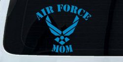 Air Force Mom Military Car or Truck Window Decal Sticker (Blue)