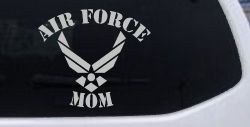 Air Force Mom Car Decal Sticker - Military Window Vinyl for Proud Moms (Light Gray)