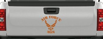 Air Force Mom Military Car or Truck Window Decal Sticker (Nut Brown)