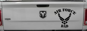 Air Force Dad Military Car Decal Sticker Window Vinyl Proud Father (Matte Black)