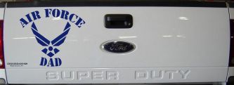 Air Force Dad Military Car or Truck Window Decal Sticker (Navy)