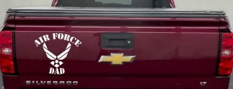 Air Force Dad Military Car Decal Sticker Window Vinyl Proud Father (White)