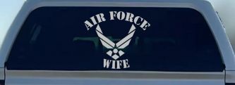Air Force Wife Car Decal Sticker Military Window Vinyl (Light Gray)
