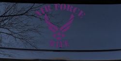Air Force Wife Military Car or Truck Window Decal Sticker (Violet)