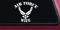 Air Force Wife Military Car or Truck Window Decal Sticker