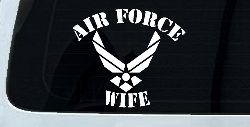 Air Force Wife Military Car or Truck Window Decal Sticker