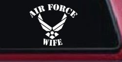 Air Force Wife Military Car or Truck Window Decal Sticker