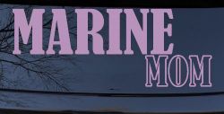 Marine Mom Military Car or Truck Window Decal Sticker (Lilac)