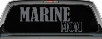 Marine Mom Military Car or Truck Window Decal Sticker (Silver)