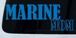 Marine Mom Military Car or Truck Window Decal Sticker (Sky Blue)