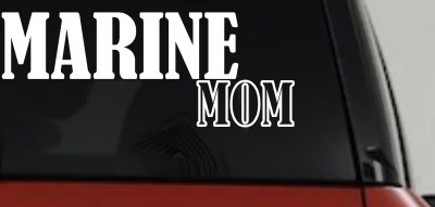 Marine Mom Car Truck Window Decal - Proud Military Family Vinyl Sticker