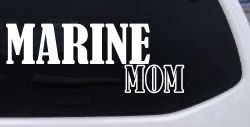 Marine Mom Military Car or Truck Window Decal Sticker