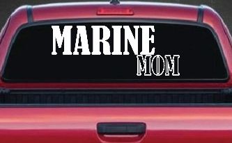 Marine Mom Military Car or Truck Window Decal Sticker