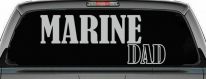 Marine Dad Military Car or Truck Window Decal Sticker (Light Gray)