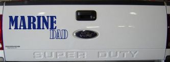 Marine Dad Military Car Truck Window Vinyl Decal Sticker USMC Family (Navy)