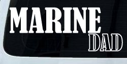 Marine Dad Military Car or Truck Window Decal Sticker