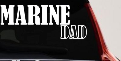Marine Dad Military Car Truck Window Vinyl Decal Sticker USMC Family