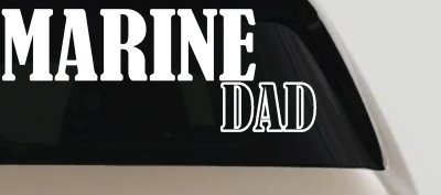 Marine Dad Military Car Truck Window Vinyl Decal Sticker USMC Family