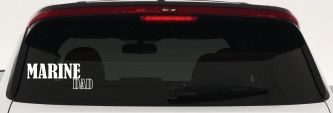 Marine Dad Military Car or Truck Window Decal Sticker (White)