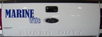 Marine Wife Military Car or Truck Window Decal Sticker (Navy)