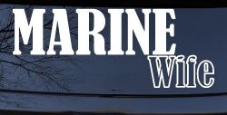Marine Wife Military Car or Truck Window Decal Sticker