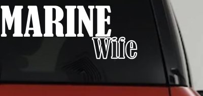 Marine Wife Decal - Military Car Truck Window Vinyl Sticker