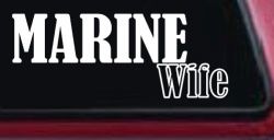 Marine Wife Military Car or Truck Window Decal Sticker