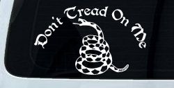 Gadsden Flag Don't Tread On Me Guns and Freedom Car or Truck Window Decal Sticker
