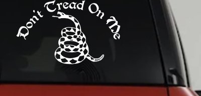 Gadsden Flag Dont Tread On Me Car or Truck Vinyl Window Decal Sticker 
