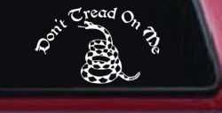 Gadsden Flag Don't Tread On Me Guns and Freedom Car or Truck Window Decal Sticker